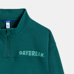 Sweat-shirt col montant à...