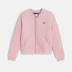 سترة للفتيات من الميلتون المبطن عليها قلب، اللون وردي،