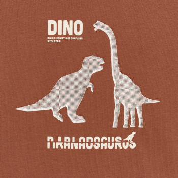 T-shirt manches longues dinosaure marron Garçon