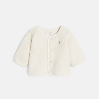 سترة جيليه من نسيج صوف الشيربا وبنطلون)سروال( من المخمل وقميص بودي أصفر للصبيان حديثي الولادة