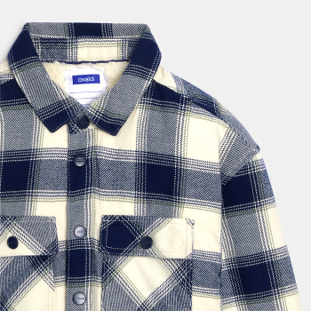 Surchemise à carreaux intérieur Serpha beige Garçon