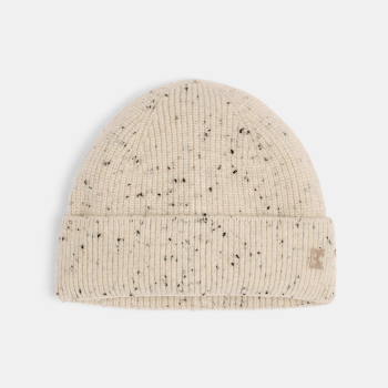 قبعة مرقطة من قماش مضلع للأولاد، اللون بيج