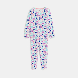 Pyjama 2 pièces en molleton motif fleur rose Fille