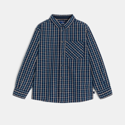 Chemise à carreaux bleu...