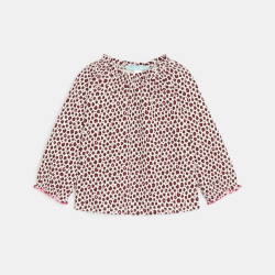 Blouse seersucker imprimée léopard bébé fille