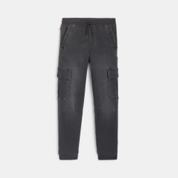 Jean cargo gris foncé Garçon