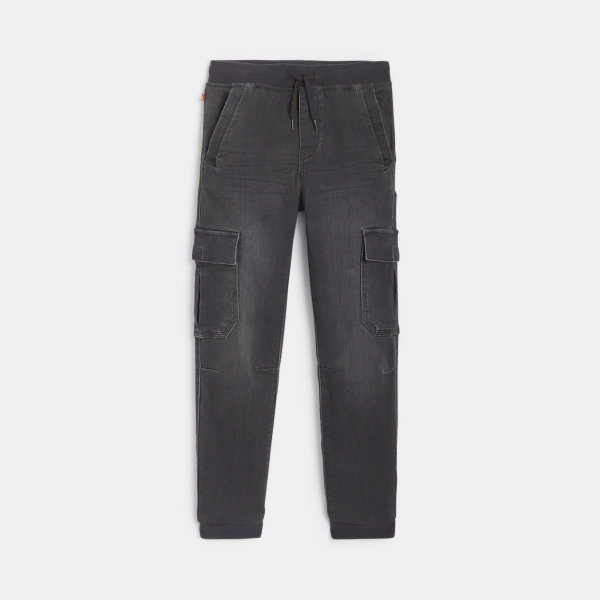 Jean cargo gris foncé Garçon Jean cargo gris foncé Garçon