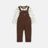 Salopette et t-shirt marron bébé garçon Salopette et t-shirt marron bébé garçon