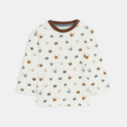 Salopette et t-shirt marron...