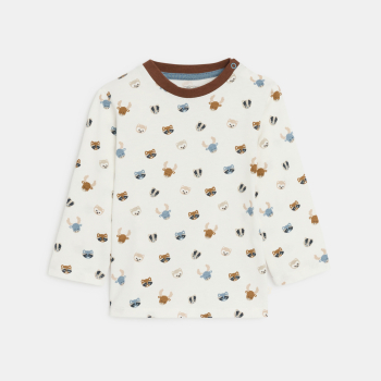 Salopette et t-shirt marron bébé garçon