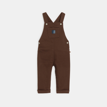 Salopette et t-shirt marron bébé garçon