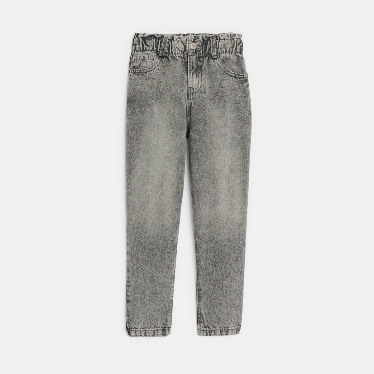 Jean à taille élastiquée gris Fille Jean à taille élastiquée gris Fille