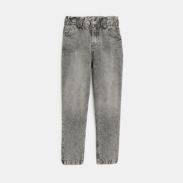 Jean à taille élastiquée gris Fille Jean à taille élastiquée gris Fille