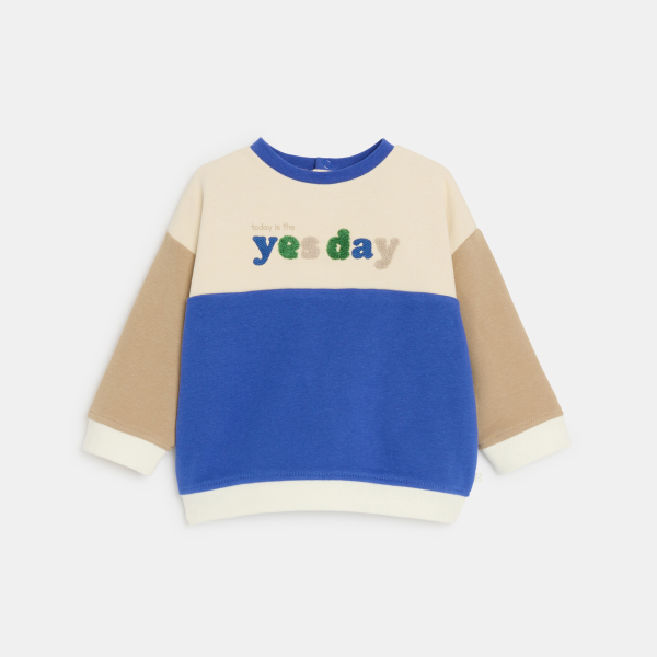 سويت شيرت ورياضي من الصوف، اللون بيج، للصبي الصغير سويت شيرت ورياضي من الصوف، اللون بيج، للصبي الصغير