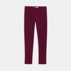 Leggings en molleton irisé violet Fille