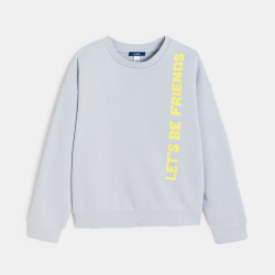 Sweat à message gris Garçon