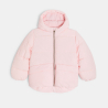 Doudoune doublée polaire à capuche rose pastel Fille Doudoune doublée polaire à capuche rose pastel Fille