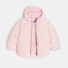 Doudoune doublée polaire à capuche rose pastel Fille Doudoune doublée polaire à capuche rose pastel Fille