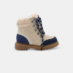 Bottes hiver fourrées beige bébé garçon