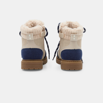 حذاء عالي الساق لفصل الشتاء، باللون الأخضر، مُبطّن بالفرو، للصبيان الصغار