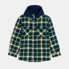 Surchemise à carreaux avec capuche vert Garçon Surchemise à carreaux avec capuche vert Garçon