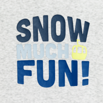 بيجاما من قطعتين للفتيات، من المخمل الرمادي وتحمل رسالة مطبوعة