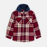 Surchemise à carreaux avec capuche rouge Garçon Surchemise à carreaux avec capuche rouge Garçon