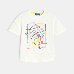 تيشيرت مزين برسالة بأكمام...