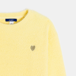 بلوفر مضلع مريح، أصفر...