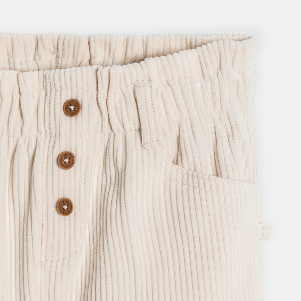 Pantalon velours côtelé taille élastique  bébé fille Pantalon velours côtelé taille élastique  bébé fille