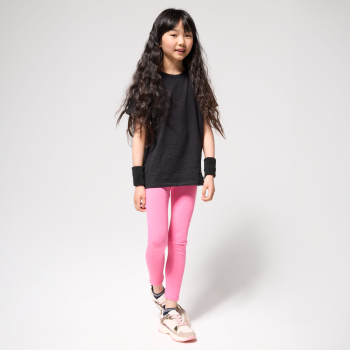 T-shirt basique uni noir Fille