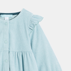 Robe en velours côtelé bleu...