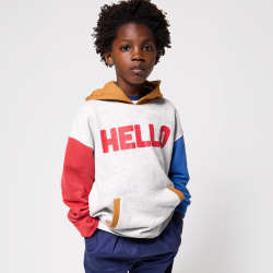 Sweat-shirt à capuche gris Garçon