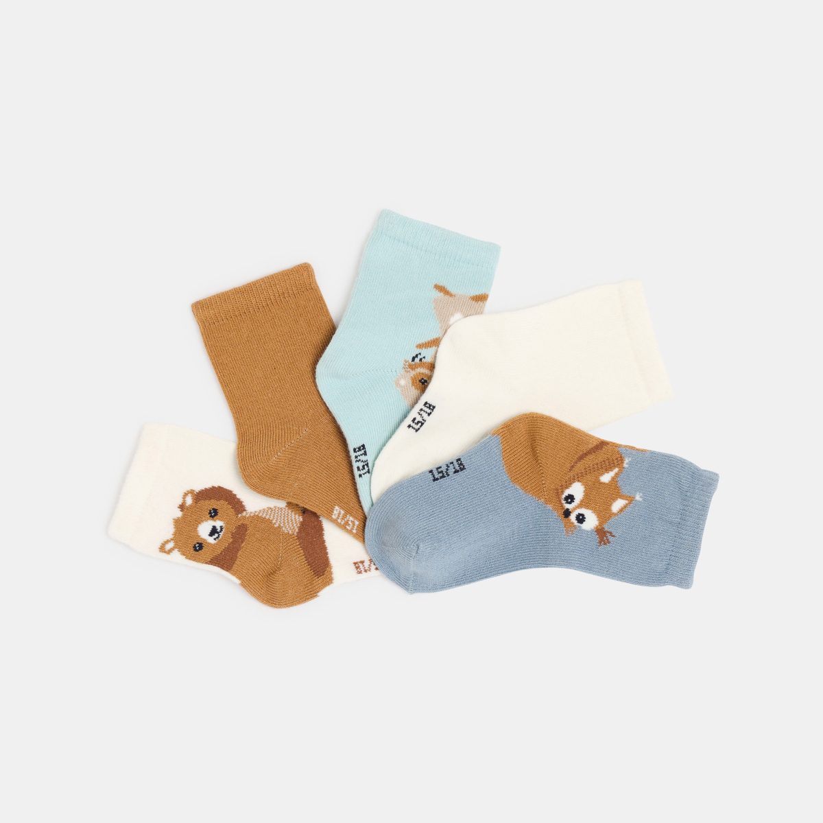 Chaussettes animaux multicolores bébé garçon Chaussettes animaux multicolores bébé garçon