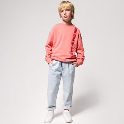 Sweat à message orange Garçon