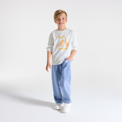 T-shirt dinosaure garçon blanc