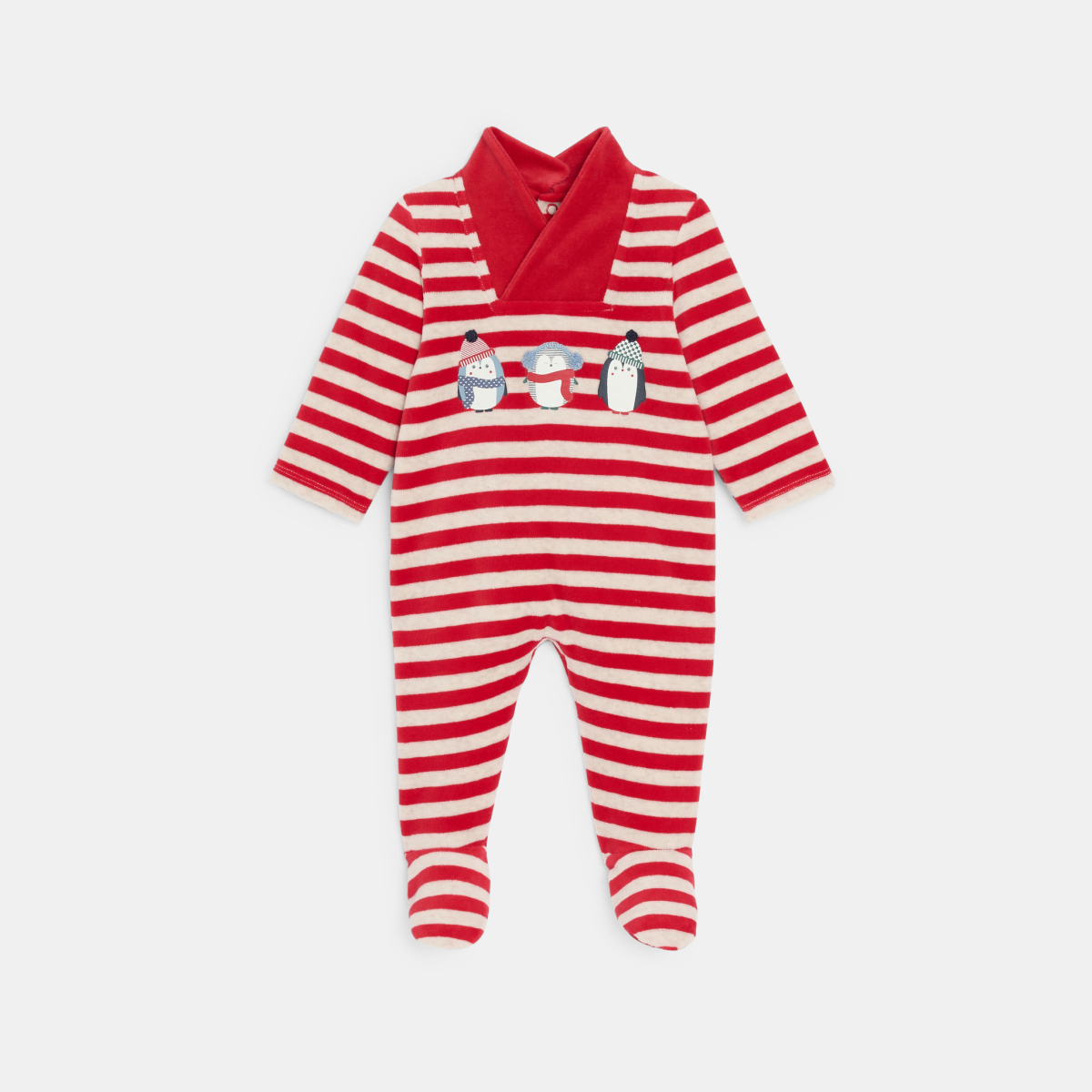 بيجاما باللون الأحمر وبها خطوط، للصبيان الصغار بيجاما باللون الأحمر وبها خطوط، للصبيان الصغار