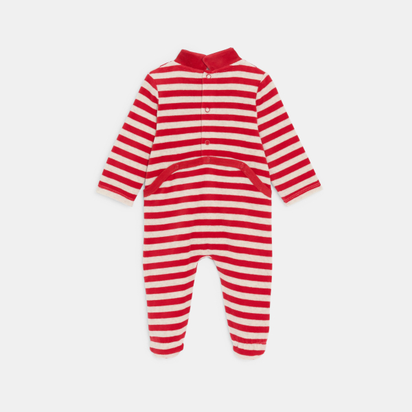 بيجاما باللون الأحمر وبها خطوط، للصبيان الصغار بيجاما باللون الأحمر وبها خطوط، للصبيان الصغار