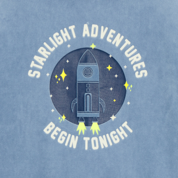 بيجاما قطعتان مخملية، اللون أزرق، للأولاد