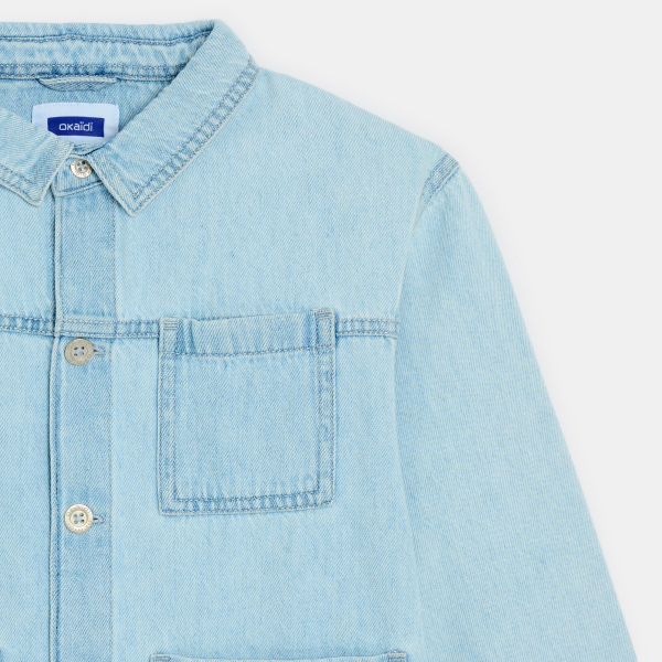 سُترة من الدنيم طراز ووركر، باللون الأزرق للفتيان سُترة من الدنيم طراز ووركر، باللون الأزرق للفتيان