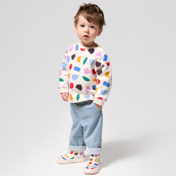 Bottes de pluie fourrées multicolore bébé mixte