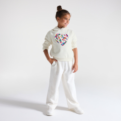 Sweat-shirt cœur fille