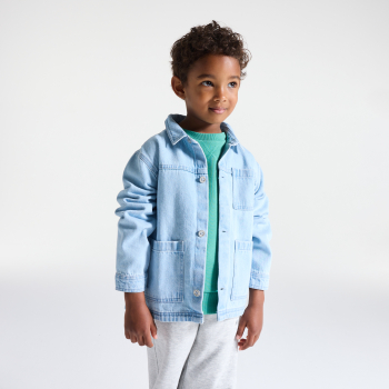 سُترة من الدنيم طراز ووركر، باللون الأزرق للفتيان