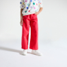 بنطلون قماشي أحمر اللون للفتيات بنطلون قماشي أحمر اللون للفتيات
