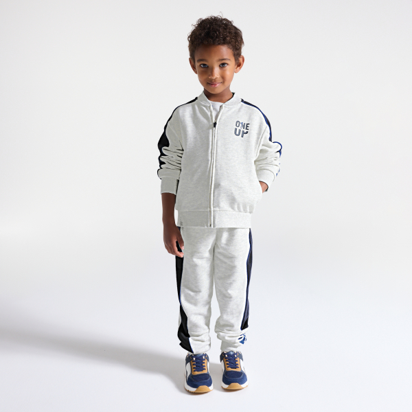 سويت شيرت ميلتون ثنائي اللون رمادي للأولاد