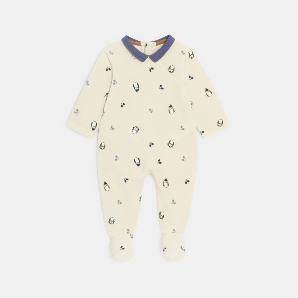 بدلة نوم مخملية، على شكل حيوان البطريق، وسترة جيليه من نسيج صوف الشيربا، باللون البني، للأطفال الصغار من الجنسين بدلة نوم مخملية، على شكل حيوان البطريق، وسترة جيليه من نسيج صوف الشيربا، باللون البني، للأطفال الصغار من الجنسين