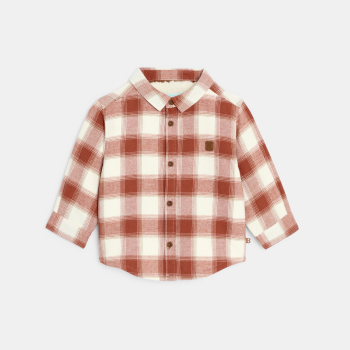 Surchemise doublée sherpa carreaux rouge bébé garçon