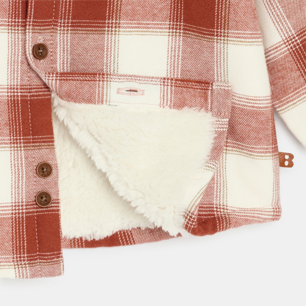 Surchemise doublée sherpa carreaux rouge bébé garçon Surchemise doublée sherpa carreaux rouge bébé garçon
