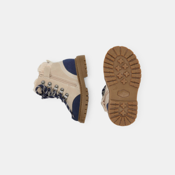 حذاء عالي الساق لفصل الشتاء، باللون الأخضر، مُبطّن بالفرو، للصبيان الصغار