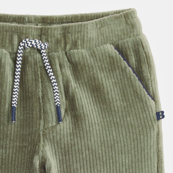 Pantalon velours vert bébé garçon